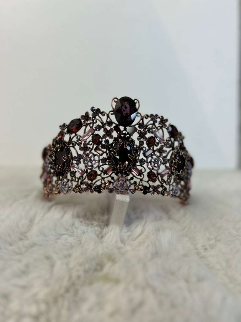 corona barrroca de cristales amatista